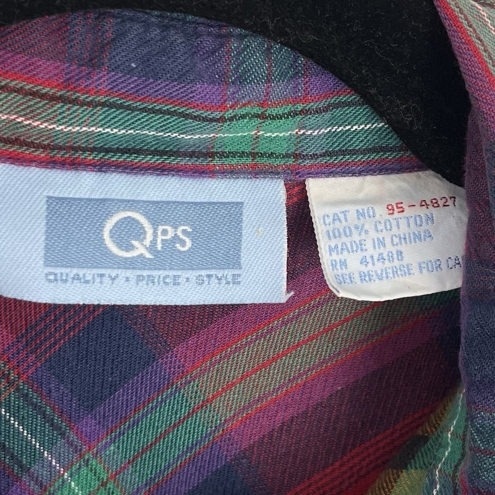 Vintage Embroidered Plaid Flannel Shirt - Picture 7 of 13